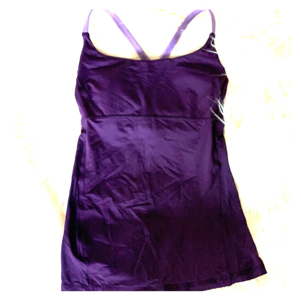 Lululemon Purple Fitted Criss Cross Tank in Size 4